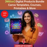 Million Digital Products Bundle  | Canva Templates, Courses, Printables & More
